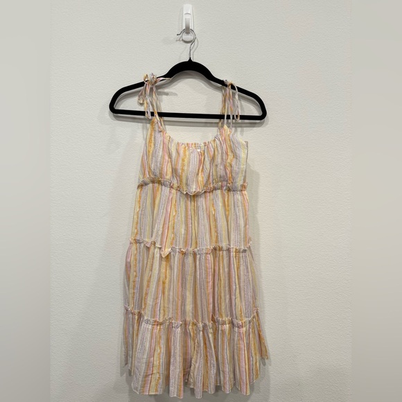 SOLD - Sundays 100% Cotton Multicolor Striped Dress - Picture 5 of 7